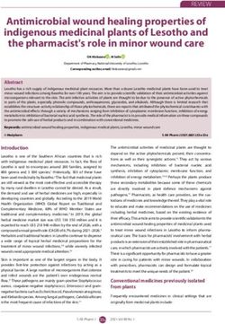 Antimicrobial wound healing properties of indigenous medicinal plants of Lesotho and the pharmacist's role in minor wound care