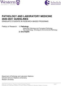 PATHOLOGY AND LABORATORY MEDICINE 2020-2021 GUIDELINES