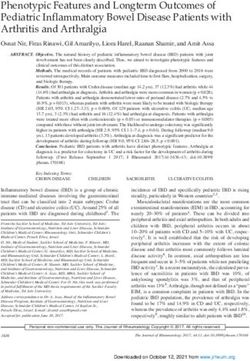 Phenotypic Features and Longterm Outcomes of Pediatric Inflammatory Bowel Disease Patients with Arthritis and Arthralgia Osnat Nir, Firas Rinawi ...