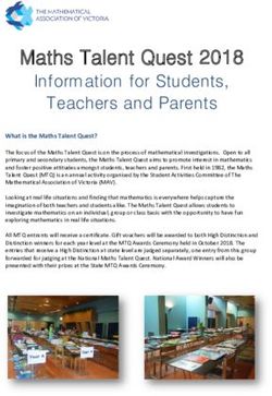 Maths Talent Quest 2018 - Information for Students, Teachers and Parents - The Mathematical Association of Victoria