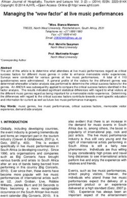 Managing the "wow factor" at live music performances