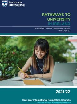 PATHWAYS TO UNIVERSITY IN IRELAND - 2021/22 One Year International Foundation Courses