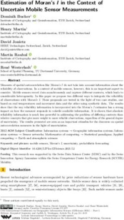 Estimation of Moran's I in the Context of Uncertain Mobile Sensor Measurements - Schloss ...