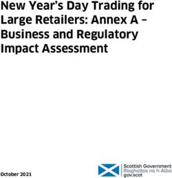 New Year's Day Trading for Large Retailers: Annex A - Business and Regulatory Impact Assessment - October 2021 - The ...