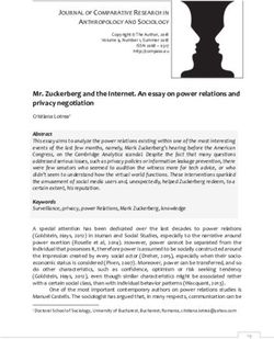 Mr. Zuckerberg and the Internet. An essay on power relations and privacy negotiation - Compaso