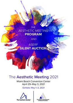 The Aesthetic Meeting 2021 - PROGRAM SILENT AUCTION AESTHETIC MEETING ASERF