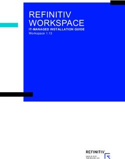 REFINITIV WORKSPACE IT-MANAGED INSTALLATION GUIDE - Workspace 1.13