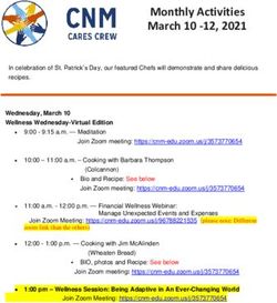 Monthly Activities March 10 -12, 2021 - CNM