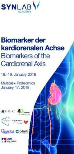 Biomarker der kardiorenalen Achse Biomarkers of the Cardiorenal Axis - 18.-19. January 2018 Multiplex-Proteomics January 17, 2018
