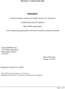 PRIORIX PRODUCT MONOGRAPH - GSK Canada