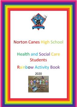 Norton Canes High School Health and Social Care Students Rainbow Activity Book 2020