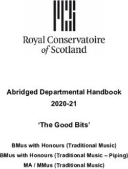 Abridged Departmental Handbook 2020-21 'The Good Bits' - BMus with Honours (Traditional Music) BMus with Honours (Traditional Music - Piping) MA / ...