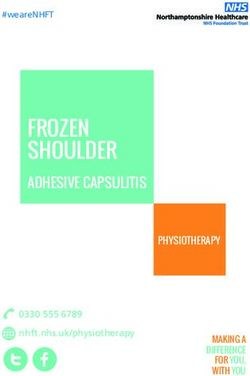 FROZEN SHOULDER ADHESIVE CAPSULITIS - PHYSIOTHERAPY - NHFT