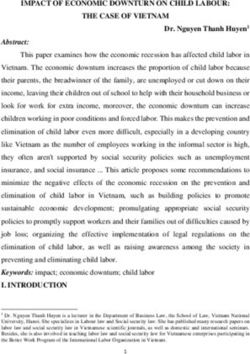 IMPACT OF ECONOMIC DOWNTURN ON CHILD LABOUR: THE CASE OF VIETNAM - Shape-SEA