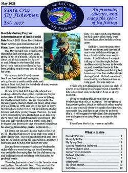 May 2021 - Santa Cruz Fly Fishing Club