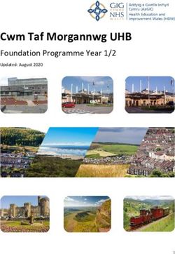 Cwm Taf Morgannwg UHB - Foundation Programme Year 1/2 Updated: August 2020 - HEIW
