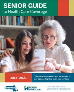 SENIOR GUIDE to Health Care Coverage - JULY 2021 - Mass.gov