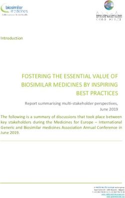 FOSTERING THE ESSENTIAL VALUE OF BIOSIMILAR MEDICINES BY INSPIRING BEST PRACTICES