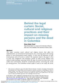 Behind the legal curtain: Social, cultural and religious practices and their impact on missing persons and the dead in Colombia