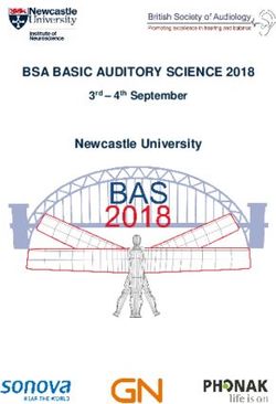 BSA BASIC AUDITORY SCIENCE 2018 - Newcastle University 3rd - 4th September