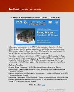 RESILIART UPDATE (20 JUNE 2020) - UNESCO
