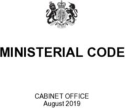 MINISTERIAL CODE CABINET OFFICE - August 2019 - GOV.UK