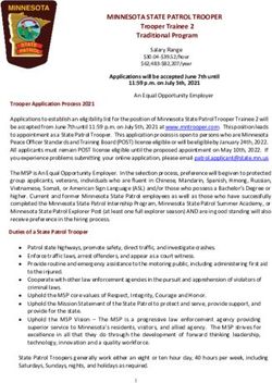 MINNESOTA STATE PATROL TROOPER - Trooper Trainee 2 Traditional Program - Minnesota Department of ...