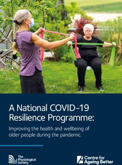 A National COVID-19 Resilience Programme: Improving the health and wellbeing of older people during the pandemic - The ...