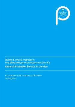 Quality & Impact inspection: The effectiveness of probation work by the - National Probation Service in London