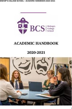 ACADEMIC HANDBOOK 2020-2021 - BISHOP'S COLLEGE SCHOOL - ACADEMIC HANDBOOK 2020-2021