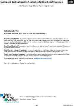 Heating and Cooling Incentive Application for Residential Customers