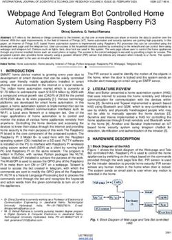 WEBPAGE AND TELEGRAM BOT CONTROLLED HOME AUTOMATION SYSTEM USING RASPBERRY PI3