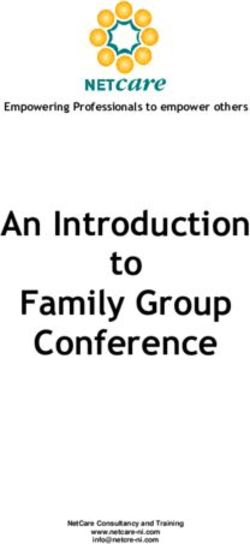 An Introduction to Family Group Conference - Empowering Professionals to empower others - NetCare
