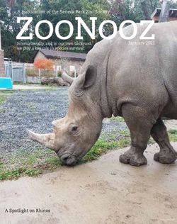 ZOONOOZ January 2021 Internationally, and in our own backyard, we play a key role in species survival.