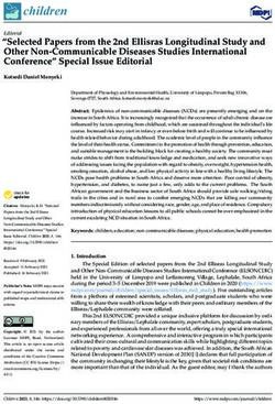 "Selected Papers from the 2nd Ellisras Longitudinal Study and Other Non-Communicable Diseases Studies International Conference" Special Issue ...