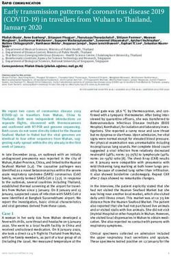 Early transmission patterns of coronavirus disease 2019 (COVID-19) in travellers from Wuhan to Thailand, January 2020 - Amazon S3