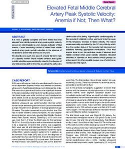 Elevated Fetal Middle Cerebral Artery Peak Systolic Velocity: Anemia if Not; Then What?