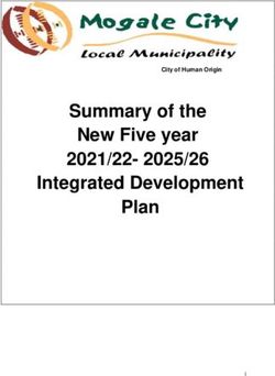 Summary of the New Five year 2021/22- 2025/26 Integrated Development Plan