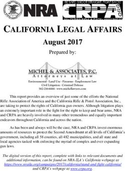 CALIFORNIA LEGAL AFFAIRS - August 2017 Prepared by: California Rifle & Pistol Association