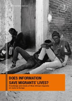 DOES INFORMATION SAVE MIGRANTS' LIVES? - DIIS REPORT 2021: 01 - Knowledge and needs of West African migrants en route to Europe