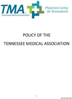POLICY OF THE TENNESSEE MEDICAL ASSOCIATION - 1 Revised May 2021