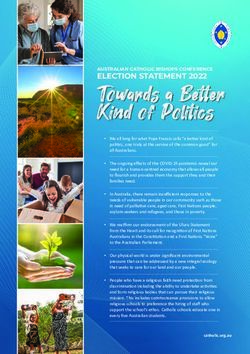 Towards a Better Kind of Politics - ELECTION STATEMENT 2022