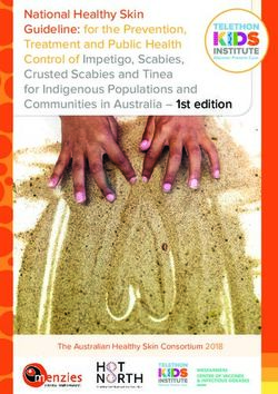 National Healthy Skin Guideline: for the Prevention, Treatment and Public Health Control of Impetigo, Scabies, Crusted Scabies and Tinea for ...