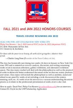 FALL 2021 and JAN 2022 HONORS COURSES - TRAVEL COURSE RESUMING JAN 2022 - SMU