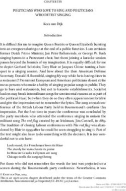 POLITICIANS WHO LOVE TO SING AND POLITICIANS WHO DETEST SINGING - Brill