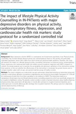 The impact of lifestyle Physical Activity Counselling in IN-PATients with major depressive disorders on physical activity, cardiorespiratory ...
