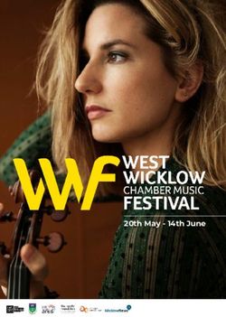 20th May - 14th June - West Wicklow Festival