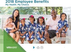 2018 Employee Benefits - My Health. My Choice - VMware Benefits