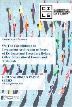 On The Contribution of Investment Arbitration to Issues of Evidence and Procedure Before Other International Courts and - James Gerard Devaney ...