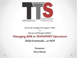 ManagingRISK in TRANSPORT Operations - Dolus Eventualis .or NOT Presenter: Dave Marais - ecmba